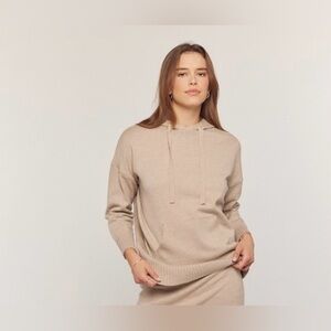 Plus Size Cozy Tan Hoodie Sweater